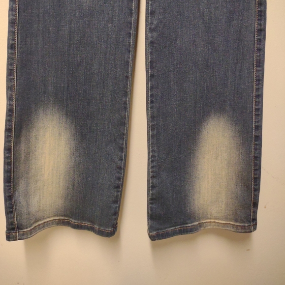 Mebon Women's Bleached Denim Cargo Bootcut Jeans Size 1 - Picture 2 of 10